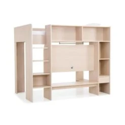 Lit Combiné 90 X 190 Cm1 Couchage Bois Nature - COMBI