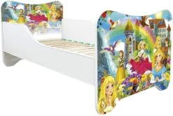 Lit Enfant Avec Sommier Et Matelas Princesses 70x140 Cm
