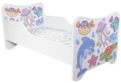 Lit Enfant Avec Sommier Et Matelas Un Monde Joyeux Océan 80x160