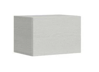 Lit Escamotable 120x190 Cm Avec 1 Colonne De Rangement 2 Meubles Hauts Bois Blanc Kanto – Image 6
