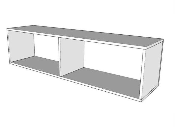 Lit Escamotable 160x190 Cm Avec 1 Colonne De Rangement 2 Meubles Hauts Bois Blanc Kanto – Image 11