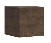 Lit Escamotable 160x190 Cm Avec 1 Colonne De Rangement 2 Meubles Hauts Bois Noyer Kanto – Image 5