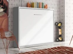 Lit Escamotable Horizontal 80x190 Cm Valeria - Pieds Synchronisés