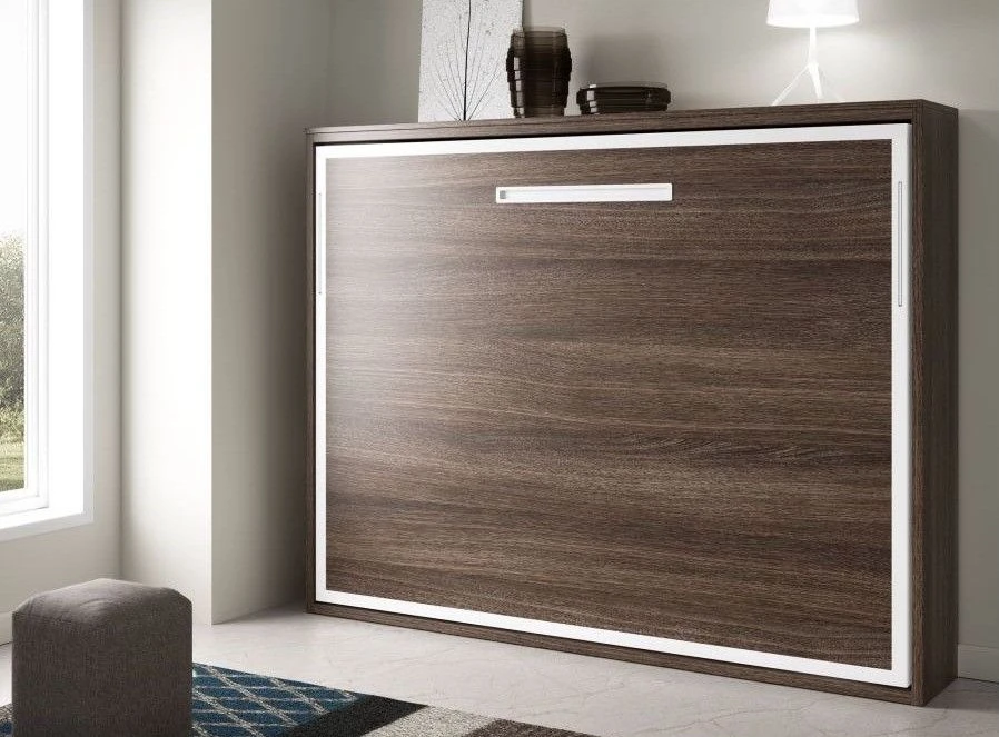 Lit Escamotable Horizontal 80x200 Cm Noyer Valok