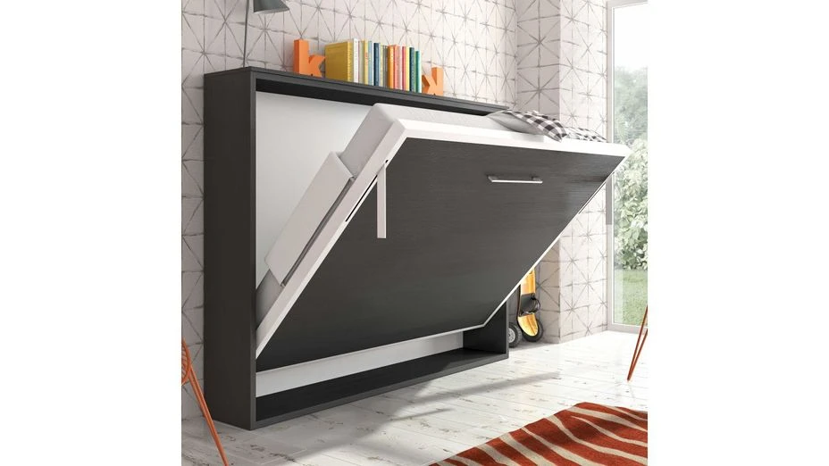 Lit Escamotable Horizontal 80x200 Cm Noyer Valok – Image 3