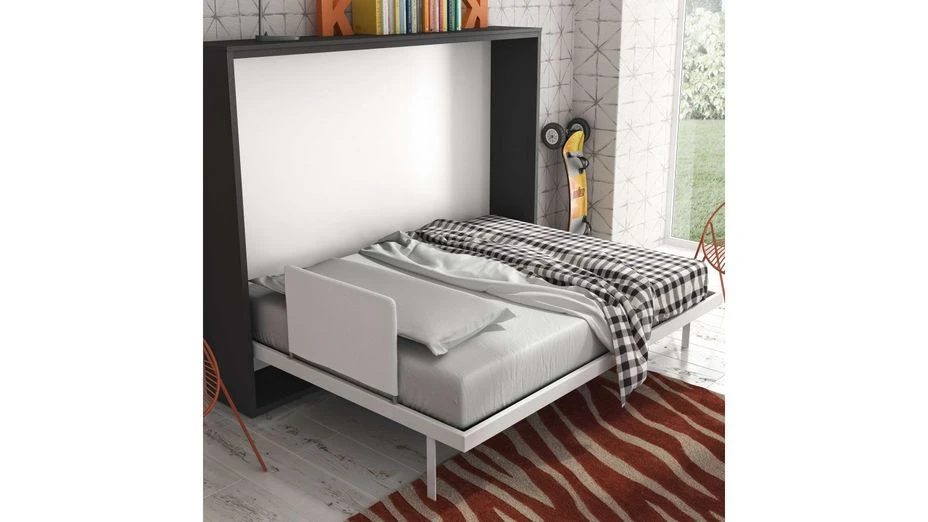 Lit Escamotable Horizontal 90x200 Cm Chêne Clair Valok – Image 4