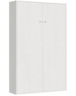 Lit Escamotable Vertical 140x190 Cm Bois Blanc Kanto