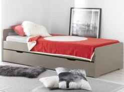 Lit Gigogne 90x190 Cm Bois Taupe Féroé