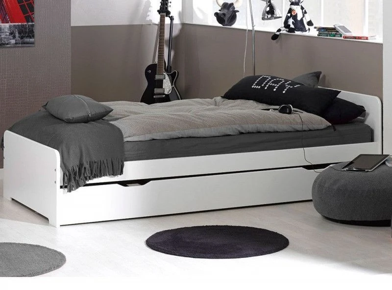 Lit Gigogne 90x190 Cm Bois Blanc Féroé