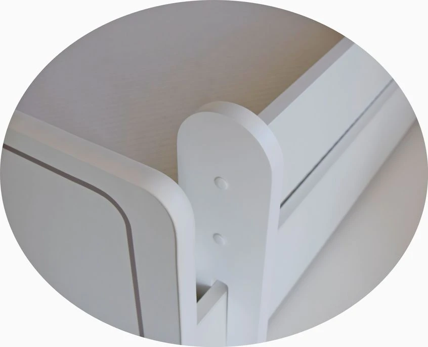 Lit Gigogne Enfant Bois Blanc 80x160 Cm Petit Coeur Rose Baky â Image 7