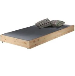 Tiroir De Lit 90x195 Cm Pin Massif Clair Pino