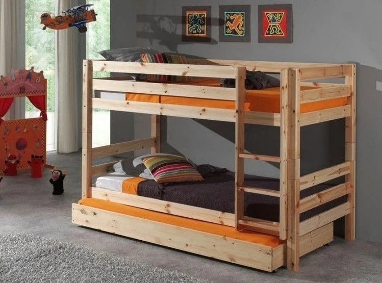 Tiroir De Lit 90x195 Cm Pin Massif Clair Pino – Image 2