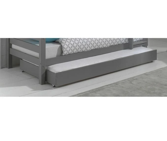 Tiroir De Lit 90x195 Cm Pin Massif Gris Pinie – Image 2