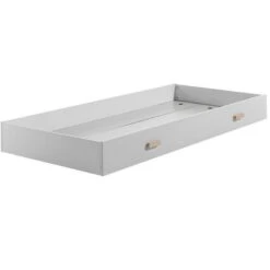 Tiroir De Lit 90x200 Cm Bois Laqué Blanc Kiddy