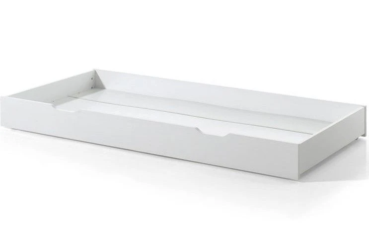 Tiroir De Lit 90x200 Cm Pin Massif Blanc Kobi