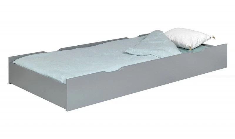 Tiroir De Lit 90x200 Cm Pin Massif Gris Melbourne – Image 3