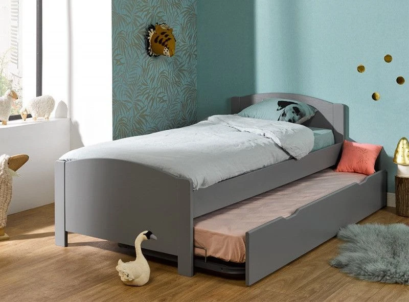 Tiroir De Lit 90x200 Cm Pin Massif Gris Melbourne – Image 5