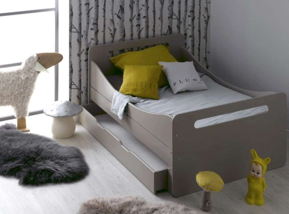 Tiroir De Lit Bois Beige 90x190 Cm Home Kid â Image 2