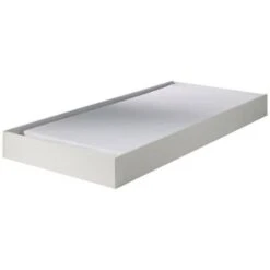 Tiroir De Lit Bois Laqué Blanc Lara 90x190 Cm