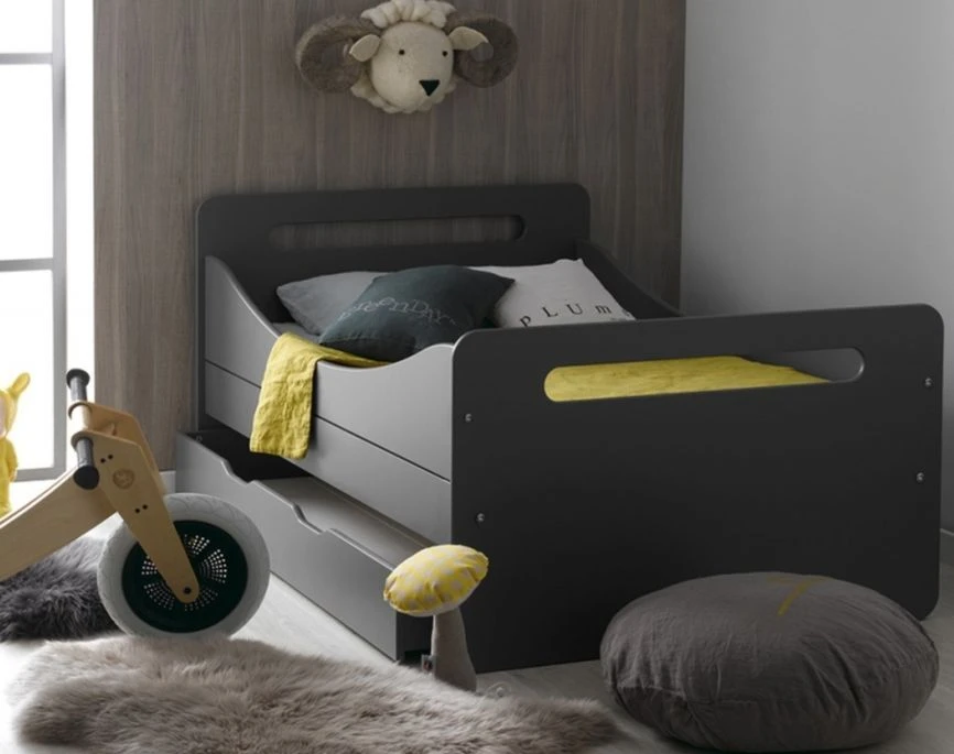 Tiroir De Lit évolutif Bois Gris Junior Provence 140 Cm – Image 3