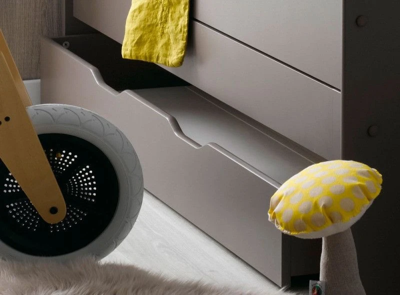 Tiroir De Lit Enfant évolutif Bois Taupe Féroé