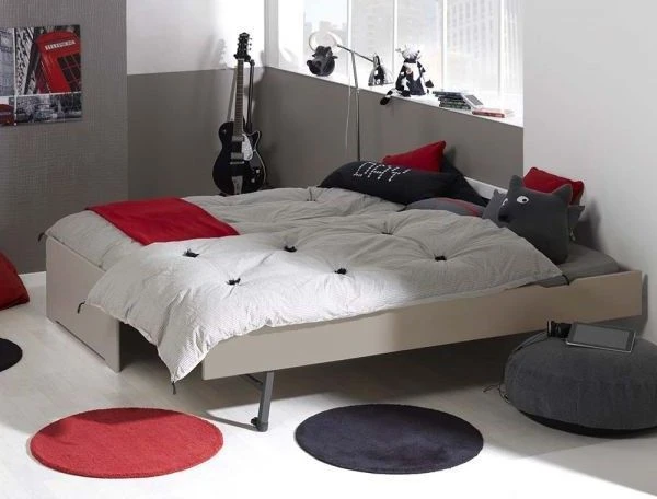 Tiroir De Lit Gigogne Enfant Taupe Junior Provence 200 Cm – Image 4