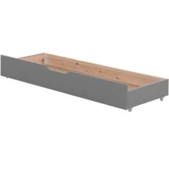 Tiroir Lit Bébé 60x120 Cm Pin Massif Gris Jeep